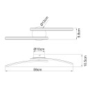 Globo 67129-12 LED-Bad-Deckenleuchte Tansy I 1x12W | 1000lm | 3000-4000-6000K | IP44 - regelbar, Memory-Funktion, stufenweise dimmbar, schwarz