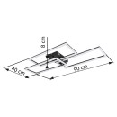 Globo 67247-58 LED-Deckenleuchte Tiny1x58W | 4300lm | 2700-6000K- fernbedienbar, dimmbar, Memory-Funktion, Nachtmodus, schwarz, opal