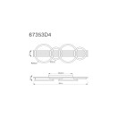 Globo TISHA 67353D4 LED Deckenleuchte | 30W LED | 1500lm | 3000K