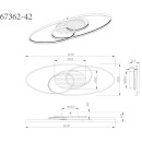 Globo 67362-42 LED Deckenleuchte TISHA  | 40W integrierte LED-Quelle | 1700lm | 3000K