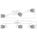 Globo 541010-3 Decken- oder Wand- und Spotleuchte 3x40W | E14 - opal, satiniertes Glas