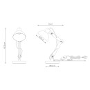 Globo 21503 Tischlampe Tongariro 1x40W | E27