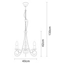 Globo 69003-5 Pendelleuchte Truncatus 5x40W | E14 - Messing
