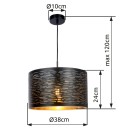 Globo 15342 Pendelleuchte Tunno 1x40W | E27