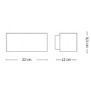 Ideal Lux 158822 Außenwandleuchte Andromeda Grigio 1x60W | E27 | IP55 - grau