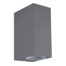 Globo 34164-2 Außenwandleuchte Veronika 2x35W | GU10 | IP44 - anthrazit