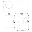 Globo 34164W Außenwandleuchte Veronika 1x35W | GU10 | IP44 - verstellbar, anthrazit