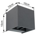 Globo 34168 LED-Außenwandleuchte Veronika 1x3W | 308lm | 3000K | IP54 - anthrazit