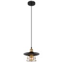 Globo 15086BH Pendel-Deckenleuchte Viejo 1x60W | E27 - schwarz, messing, gold