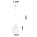 Globo 15086BH Pendel-Deckenleuchte Viejo 1x60W | E27 - schwarz, messing, gold