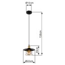 Globo 15086BH Pendel-Deckenleuchte Viejo 1x60W | E27 - schwarz, messing, gold