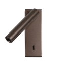 Italux 5906630853786 LED Spot-Wandleuchte Cali | 2.5W integrierte LED-Quelle | 3000K | mit Schalter | braun