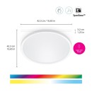Philips 8720169072619 LED Deckenleuchte Wiz SuperSlim | 22W integrierte LED-Quelle | 2600 lm | 2700-6500K