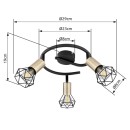 Globo 54802S-3AB Xara I 3x40W | E14 - schwarz, messing