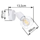 Globo 54802W-1 Wandleuchte Xara 1x40W | E14 - weiß