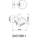 Globo ZACHERY 54315M-1 Spot-Wandleuchte E14