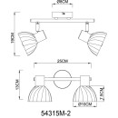 Globo ZACHERY 54315M-2 Spot-Deckenleuchte E14