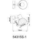 Globo ZACHERY 54315S-1 Spot-Wandleuchte E14