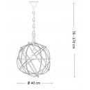 Ideal Lux 155968 Pendelleuchte Konse Oro 1x60W | E27 - gold