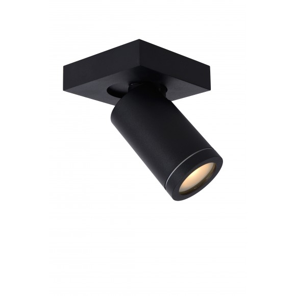 Lucide 09930/05/30 Spotleuchte 1x5w | LED GU10 | 320lm | 2200K / 3000K | IP44 - inkl. Lampe, schwarz, einstellbar, dimmbar, CCT