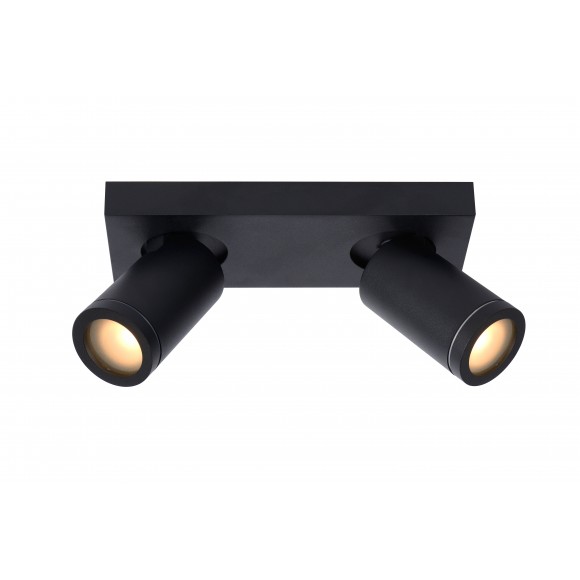 Lucide 09930/10/30 Spotleuchte 2x5w | LED GU10 | 2320lm | 2200K / 3000K | IP44 - inkl. Lampe, schwarz, einstellbar, dimmbar, CCT