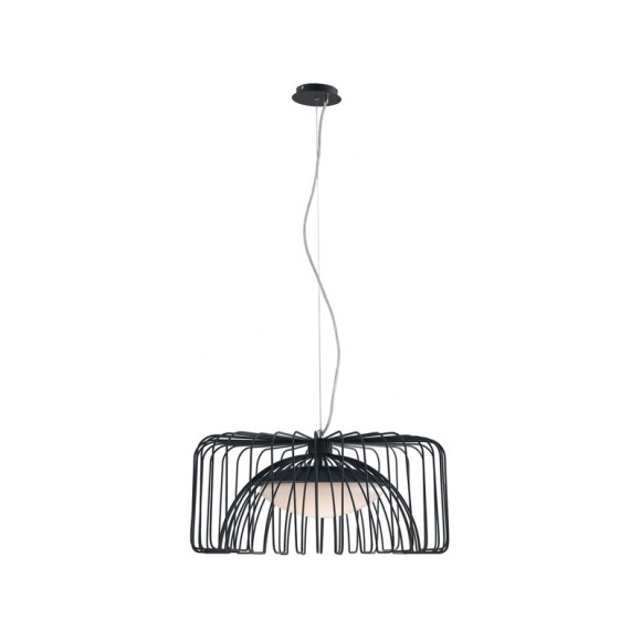 Luce Ambiente Design COUGAR-NERO LED Pendelleuchte COUGAR | 24W integrierte LED-Quelle | Seilleuchte | schwarz