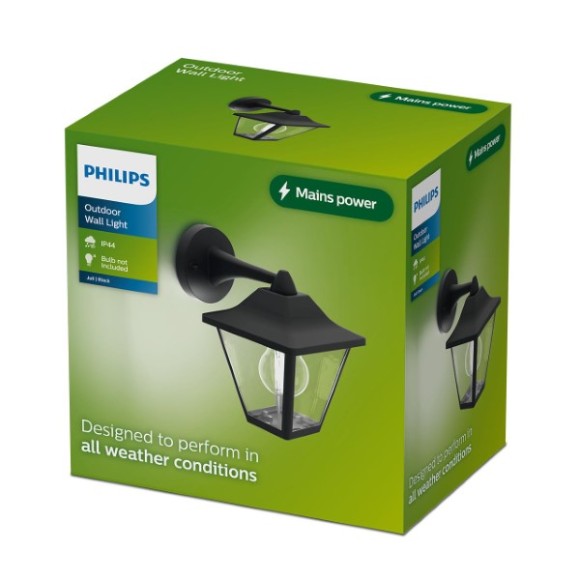 Philips 8721103104977 Außenwandleuchte Juli  E27 | schwarz