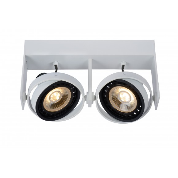 Lucide 22969/24/31 Spotleuchte Griffon 2x12w | LED GU10 | 2x820lm | 2200k / 3000k - inkl. Lampe, weiß, einstellbar, dimmbar, CCT