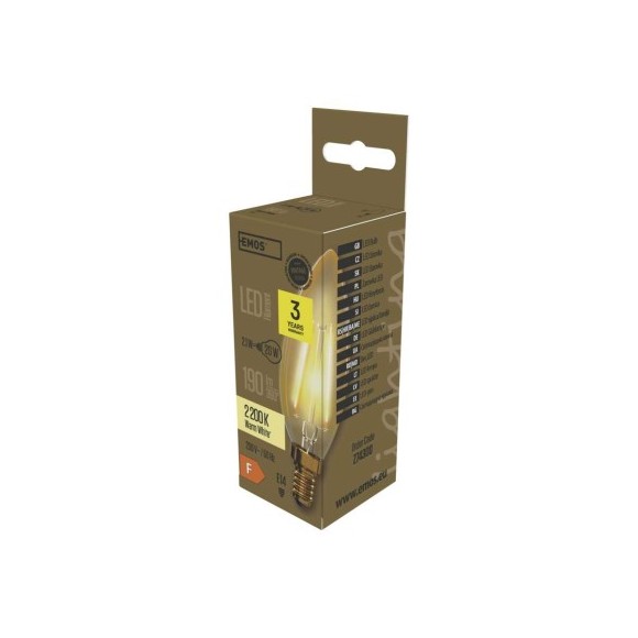 EMOS Z74300 LED Lampe Vintage | 2,1W E14 | 190lm | 2200K