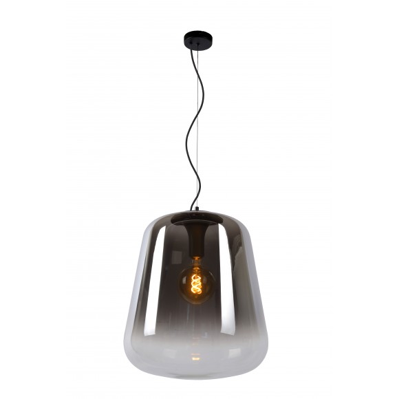 Lucide 25402/45/65 GLORIO Pendel-Deckenleuchte D450mm | 1xE27 - schwarz, Rauchglas
