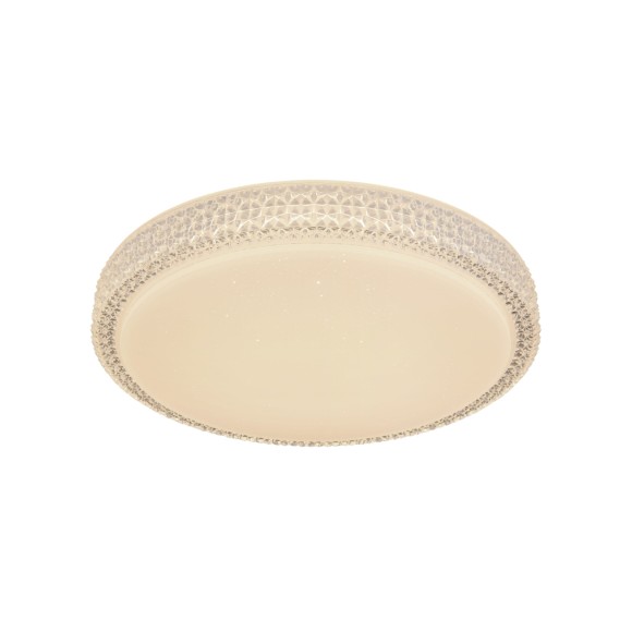 Globo 41749-22 LED-Deckenleuchte Ovi 1x22W | 1600lm | 2700-4200-6500K - Schimmereffekt, dimmbar, weiß, opal