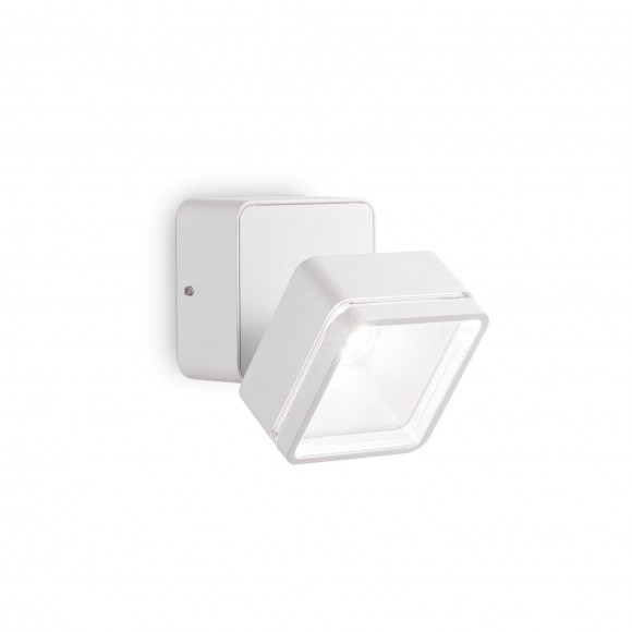 Ideal Lux 285528 ​​LED Außen Wandleuchte Omega Ap Square 1x7w | 650lm | 4000k | IP54 - weiß