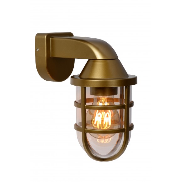 Lucide 29899/01/02 Wandlampe Lewis 1x60w | E27 | IP44 - Messing, dimmbar