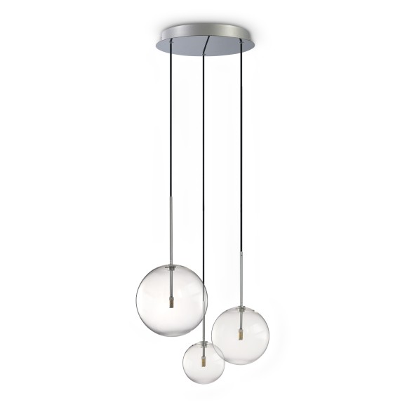 Ideal lux 339696 Pendelleuchte EQUINOXE  G4 | Seilleuchte | chrom