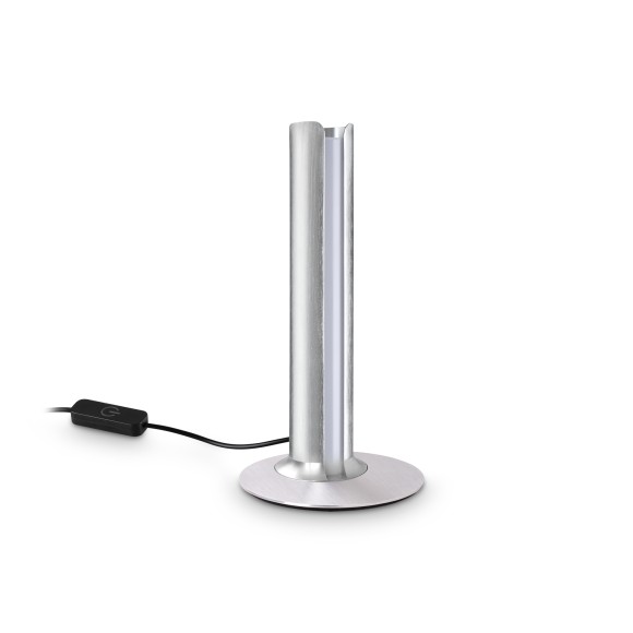 Ideal lux 354149 LED Tischlampe DORICA  | 8W integrierte LED-Quelle | 350lm | 3000K | mit Schalter | chrom