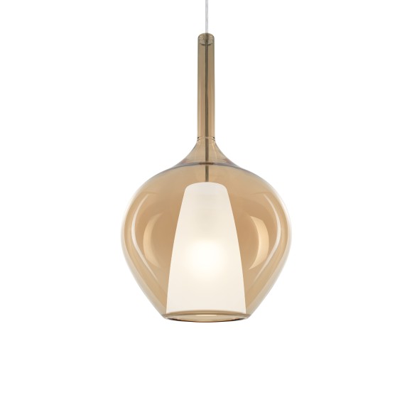 Ideal lux 359526 Pendelleuchte KALIQUE E27 | verstellbar | Seilleuchte | braun