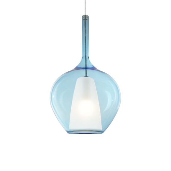 Ideal lux 359588 Pendelleuchte KALIQUE E27 | verstellbar | Seilleuchte | blau