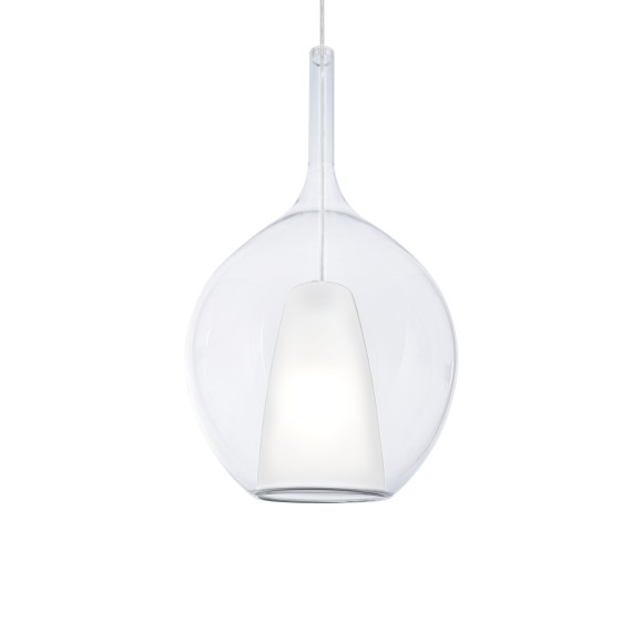 Ideal lux 359670 Pendelleuchte KALIQUE E27 | verstellbar | Seilleuchte | weiß