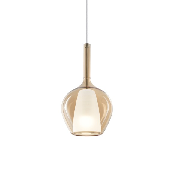 Ideal lux 359885 Pendelleuchte KALIQUE E27 | verstellbar | Seilleuchte | braun