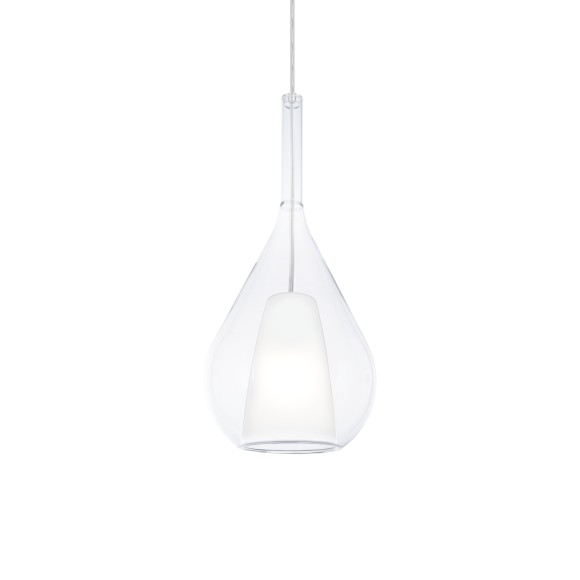 Ideal lux 360072 Pendelleuchte KALIQUE E27 | verstellbar | Seilleuchte | weiß