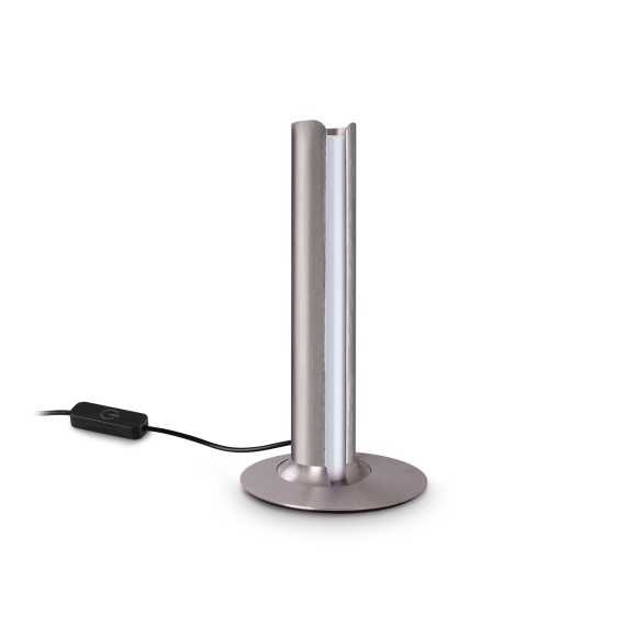 Ideal lux 362540 LED Tischlampe DORICA  | 8W integrierte LED-Quelle | 260lm | 3000K | mit Schalter | chrom