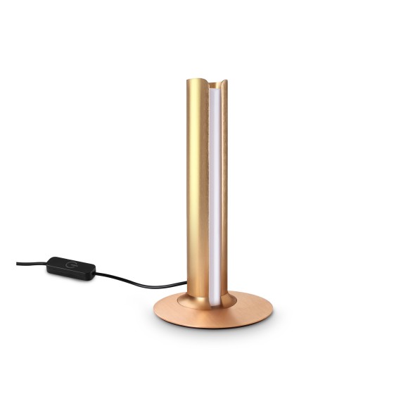Ideal lux 362557 LED Tischlampe DORICA  | 8W integrierte LED-Quelle | 310lm | 3000K | mit Schalter | kupfer