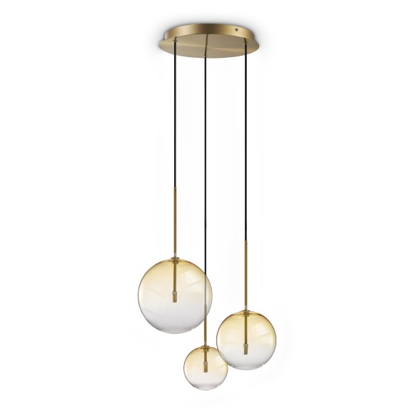 Ideal lux 364827 Pendelleuchte EQUINOXE  G4 | verstellbar | Seilleuchte | braun