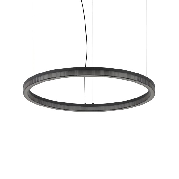 Ideal lux 365015 LED Pendelleuchte CROWN  | 43W integrierte LED-Quelle | 1020lm | 3000K | verstellbar | Seilleuchte | schwarz