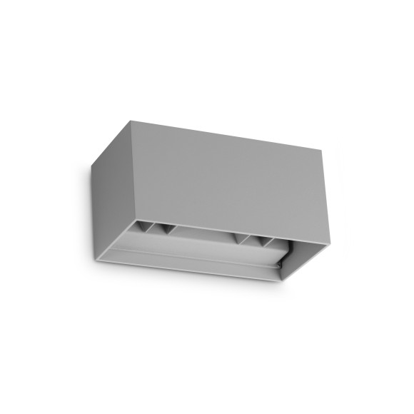 Ideal lux 366890 LED Außenwandleuchte ATOM  | 25W integrierte LED-Quelle | 1440lm | 4000K | grau