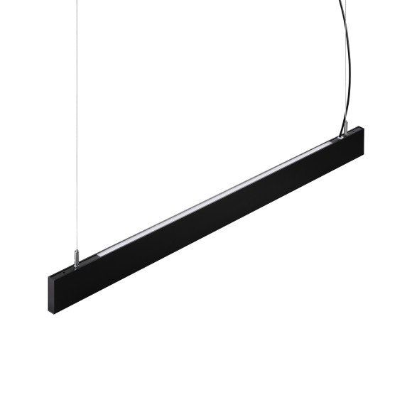Ideal lux 368849 LED Pendelleuchte STEEL  | 38W integrierte LED-Quelle | 3270lm | 4000K | verstellbar | Seilleuchte | schwarz