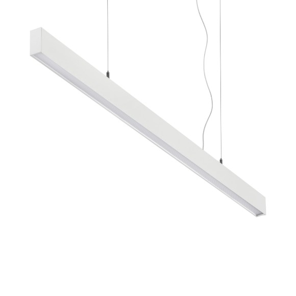Ideal lux 369129 LED Pendelleuchte OFFICE  | 30W integrierte LED-Quelle | 2440lm | 3000K | verstellbar | Seilleuchte | weiß