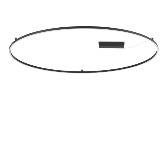 Ideal lux 370316 LED Deckenleuchte ORACLE  | 81W integrierte LED-Quelle | 3920lm | 3000K | schwarz