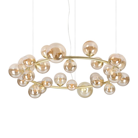 Ideal lux 370583 Pendelleuchte PERLAGE  G9 | verstellbar | Seilleuchte | braun