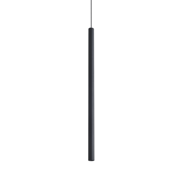Ideal lux 371122 LED Pendelleuchte LOOK  | 12W integrierte LED-Quelle | 660lm | 3000K | verstellbar | Seilleuchte | schwarz